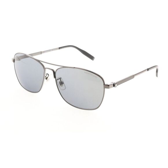 Montblanc MB0026S-005 Ruthenium Aviator Sunglasses